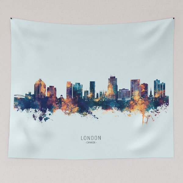 Aperçu de l'œuvre Skyline de Londres, Canada créée et vendue par ArtPrints.