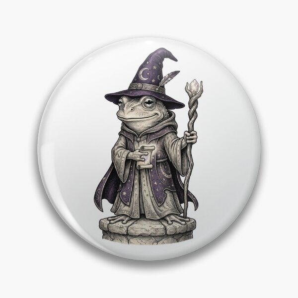 Item preview, Halloween Frog Wizard in Purple Hat and Wand Cute Magic Fantasy designed and sold by SOUFIANE1991.