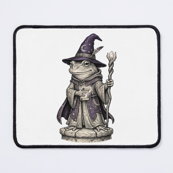 Item preview, Halloween Frog Wizard in Purple Hat and Wand Cute Magic Fantasy designed and sold by SOUFIANE1991.