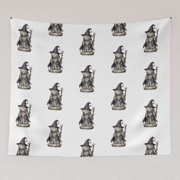 Item preview, Halloween Frog Wizard in Purple Hat and Wand Cute Magic Fantasy designed and sold by SOUFIANE1991.