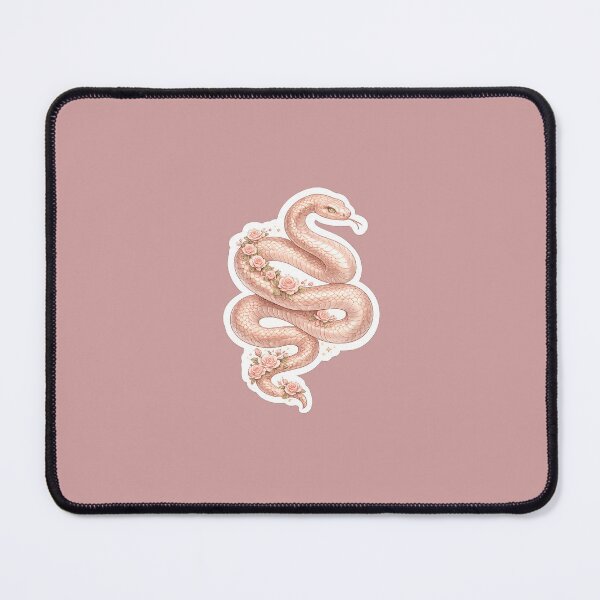 Item preview, Rose Gold Snake Sticker | Pink Roses & Emerald Dark Feminine Aesthetic | Serpentcore Sticker designed and sold by PawsAndpetalstudio.