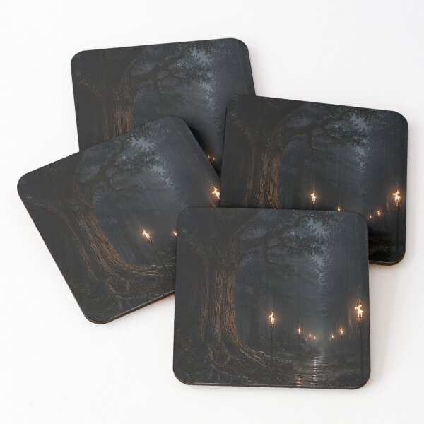 Item preview, Enchanted Night Forest Pathway Fantasy Art designed and sold by Vaelia.