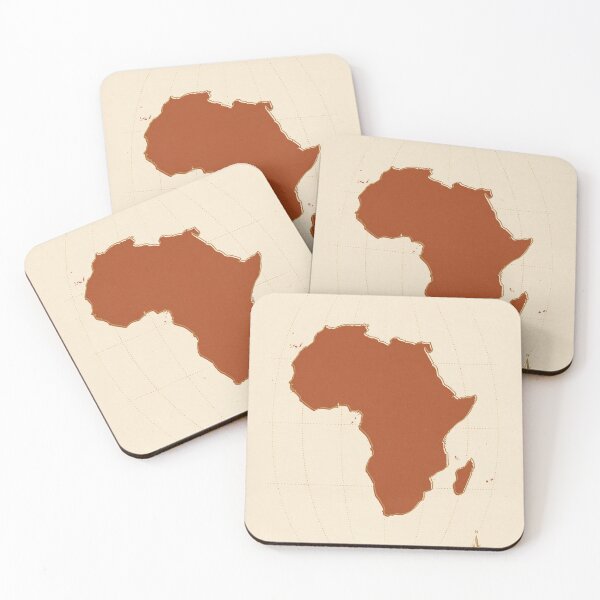 Item preview, Africa Map Minimalist Terracotta Poster designed and sold by Whoopau.