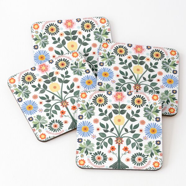 Item preview, Scandinavian Folk Art, Botanical Flowers designed and sold by xiao xuans.