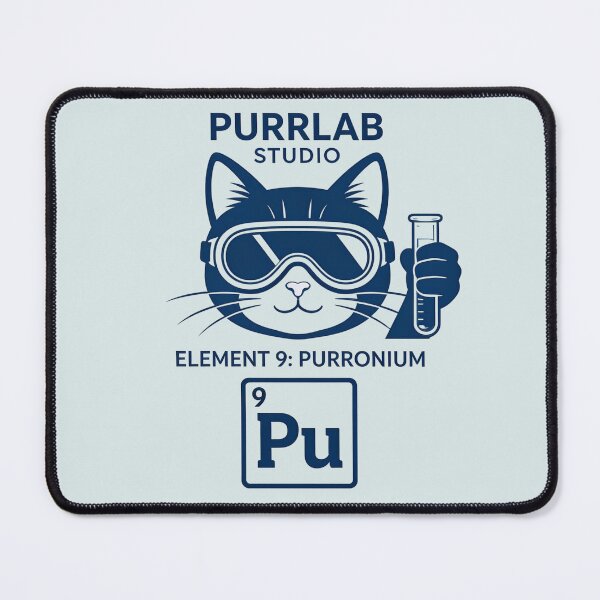 Item preview, Element 9: Purronium - Funny Chemistry Cat Scientist designed and sold by PurrLab Studio.