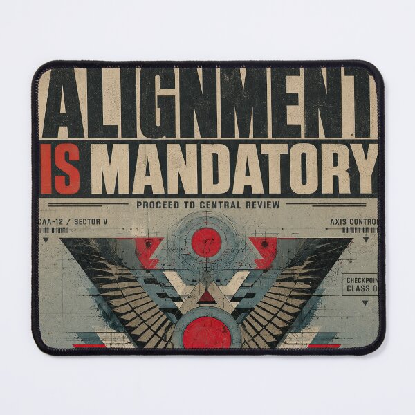 Item preview, Alignment Is Mandatory - Dystopian Sci-Fi Poster designed and sold by PlanetBPop.
