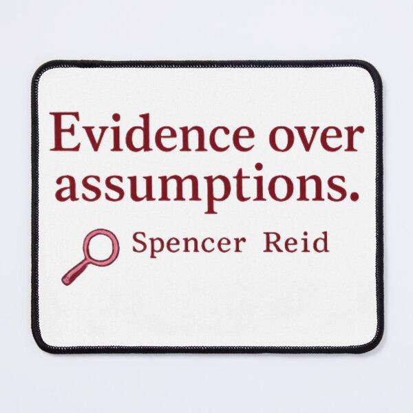 Item preview, Evidence Over Assumptions Sticker | Spencer Reid Inspired Criminal Minds Quote | Legal Aesthetic designed and sold by JusticeForSale.