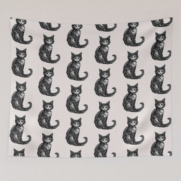 Item preview, Scribble Cat Art For Cats Lover designed and sold by erozzz.
