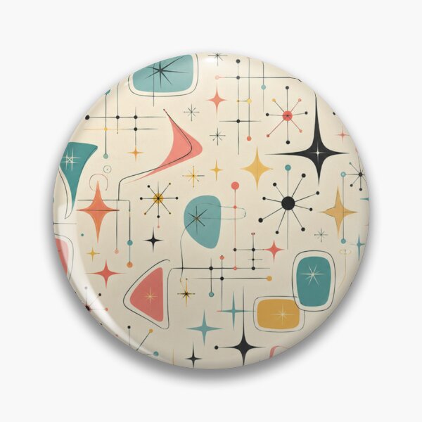 Item preview, 1950s Atomic Starburst - Mid Century Modern Boomerang Fabric designed and sold by PureVintageLove.