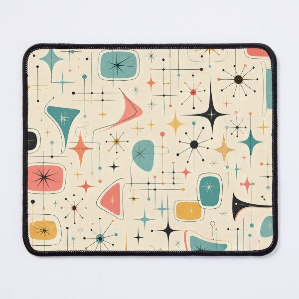 Item preview, 1950s Atomic Starburst - Mid Century Modern Boomerang Fabric designed and sold by PureVintageLove.