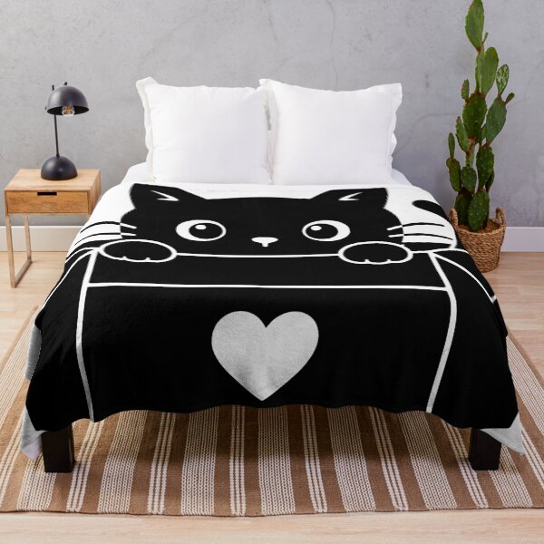 Item preview, Peeking Black Cat in a Box Sticker | Cute Minimalist Cat Design designed and sold by Sunday.Supply.