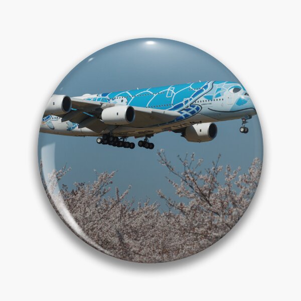 Item preview, ANA Flying Honu A380 and Cherry Blossoms designed and sold by YSJapanPhoto.