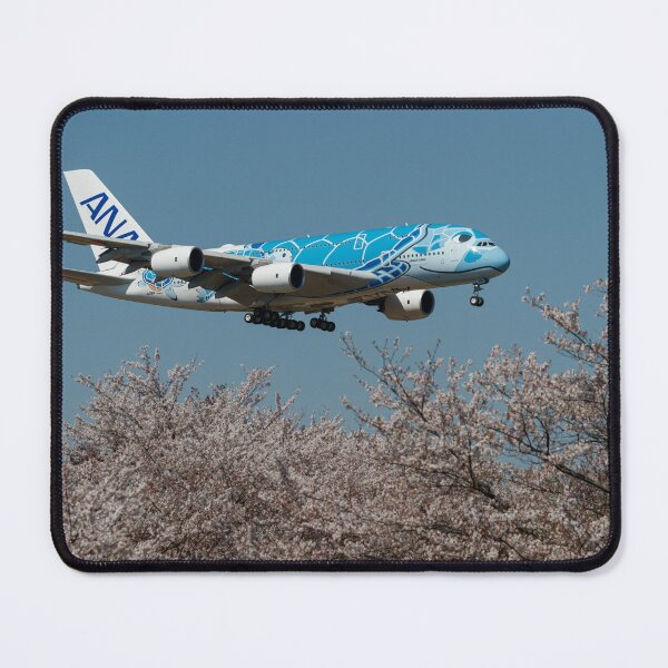 Item preview, ANA Flying Honu A380 and Cherry Blossoms designed and sold by YSJapanPhoto.