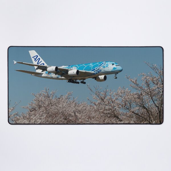 Item preview, ANA Flying Honu A380 and Cherry Blossoms designed and sold by YSJapanPhoto.