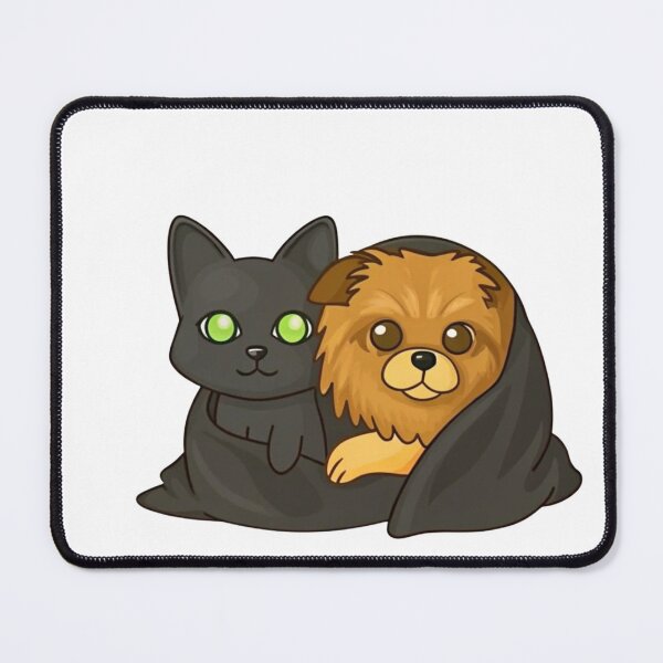 Item preview, Cat and Dog Best Friends Cute Cartoon designed and sold by Charonde.