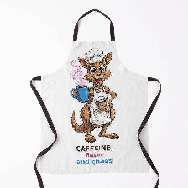 Item preview, Funny Chef Kangaroo Caffeine Flavor Chaos designed and sold by Surviving Monday Club.