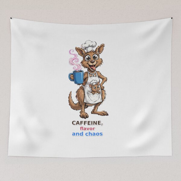 Item preview, Funny Chef Kangaroo Caffeine Flavor Chaos designed and sold by Surviving Monday Club.