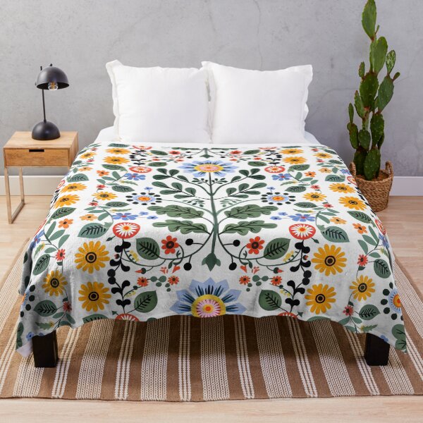 Item preview, Scandinavian Folk Art, Botanical Flowers designed and sold by xiao xuans.