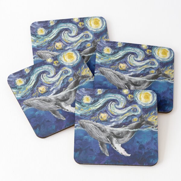 Item preview, Whale swimming on a starry night designed and sold by aponwao.