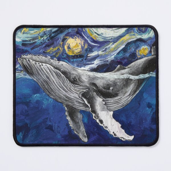 Item preview, Whale swimming on a starry night designed and sold by aponwao.