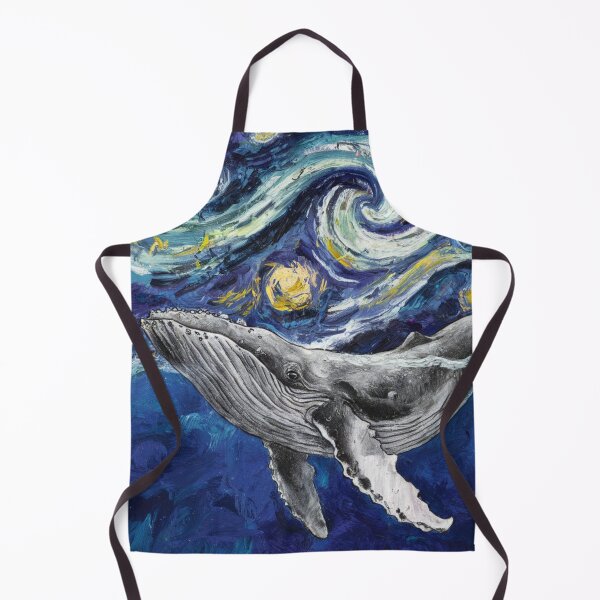 Item preview, Whale swimming on a starry night designed and sold by aponwao.