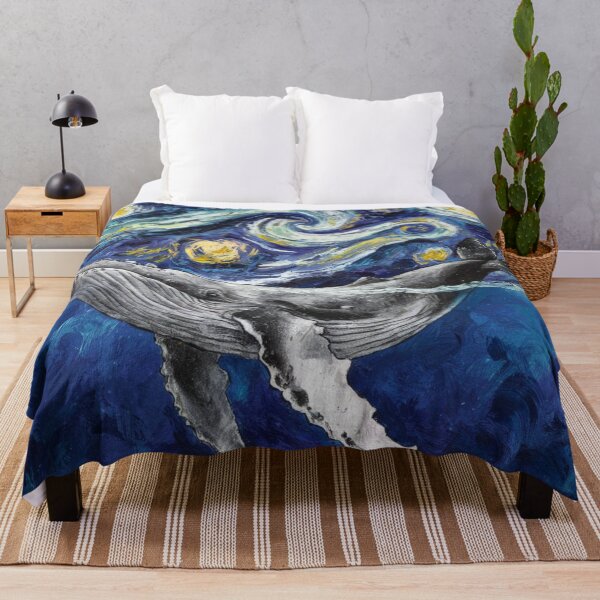 Item preview, Whale swimming on a starry night designed and sold by aponwao.
