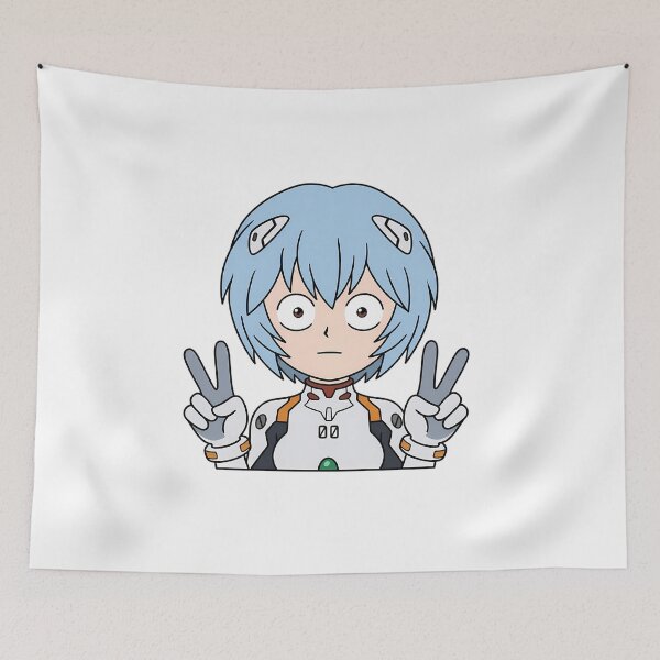 Item preview, Rei Ayanami Neon Genesis Evangelion Pilot Peace Sign designed and sold by earlobejerk.