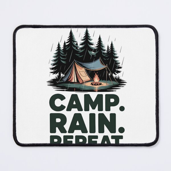 Item preview, Rain Camping Camp Rain Repeat designed and sold by MooonTees.