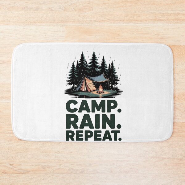 Item preview, Rain Camping Camp Rain Repeat designed and sold by MooonTees.