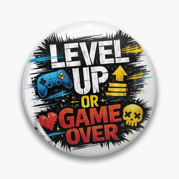 Item preview, Level Up Or Game Over Video Game Controller Pixel Heart Skull Gaming Streetwear Graphic designed and sold by DesignArtist.ia.
