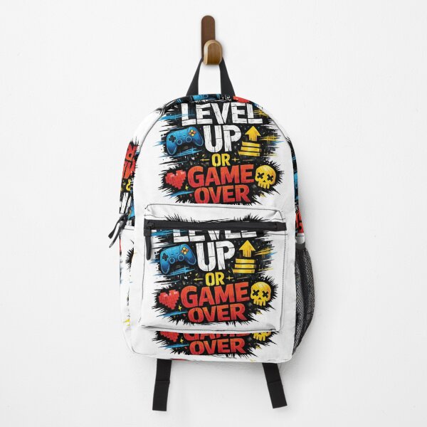 Item preview, Level Up Or Game Over Video Game Controller Pixel Heart Skull Gaming Streetwear Graphic designed and sold by DesignArtist.ia.