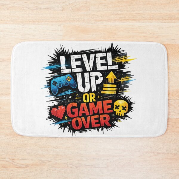 Item preview, Level Up Or Game Over Video Game Controller Pixel Heart Skull Gaming Streetwear Graphic designed and sold by DesignArtist.ia.