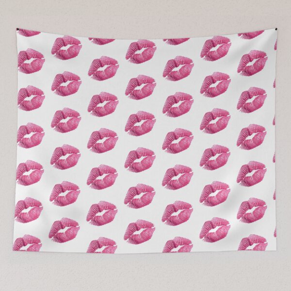 Item preview, Pink Lipstick Kiss Mark Print designed and sold by jianina-alondra.