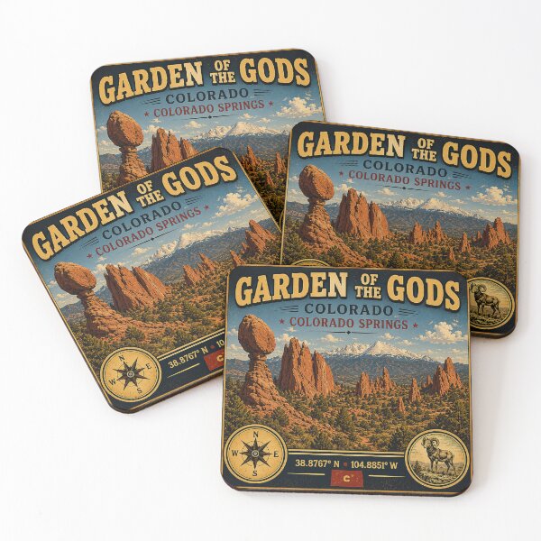Item preview, Garden of the Gods Vintage Travel Sticker | Colorado Springs Red Rock Adventure designed and sold by naturalsurvival.
