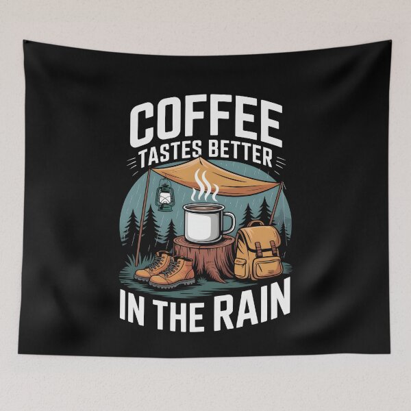 Item preview, Coffee Tastes Better In The Rain designed and sold by MooonTees.