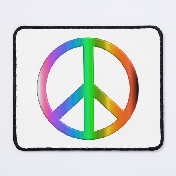 Item preview, Vibrant Rainbow Gradient Peace Symbol Art designed and sold by laxmanrajart.