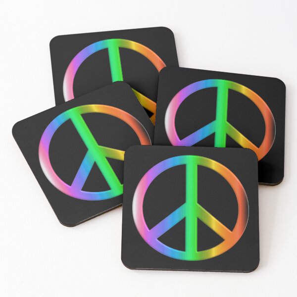 Item preview, Vibrant Rainbow Gradient Peace Symbol Art designed and sold by laxmanrajart.