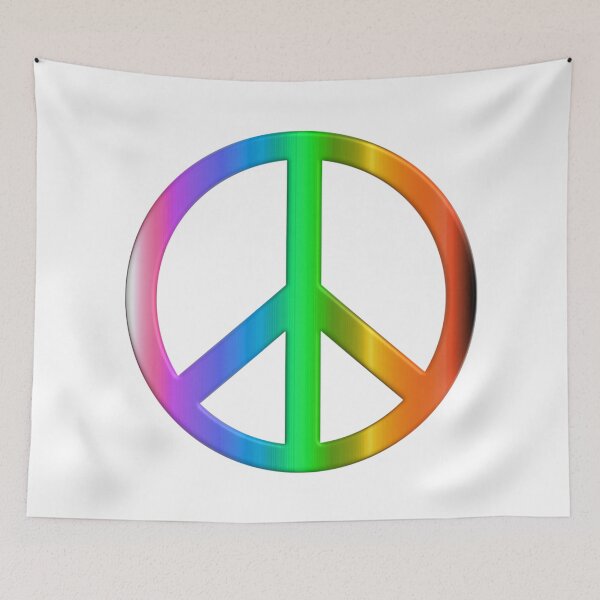 Item preview, Vibrant Rainbow Gradient Peace Symbol Art designed and sold by laxmanrajart.