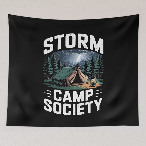 Item preview, Rain Camping Storm Camp Society designed and sold by MooonTees.
