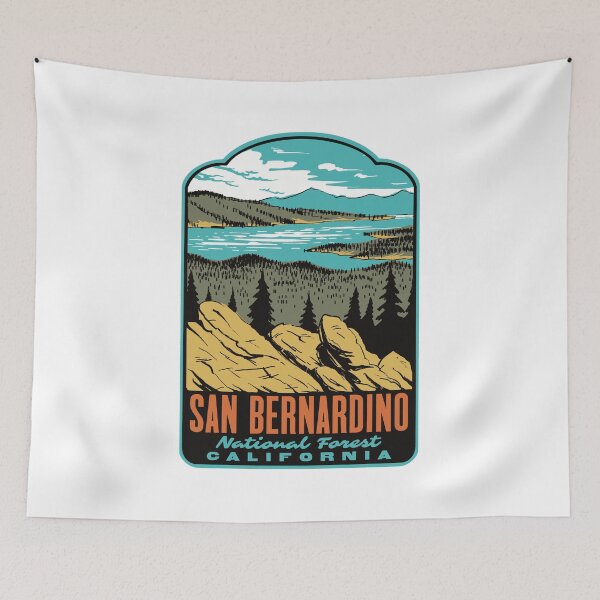 Item preview, Castle Rock Big Bear San Bernardino Forest Retro Poster designed and sold by HalpinDesign.