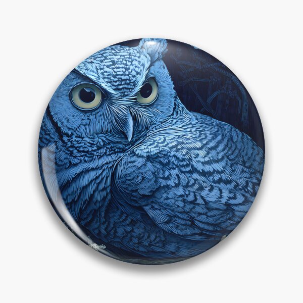 Item preview, Blue nesting owl designed and sold by ScienceRex.