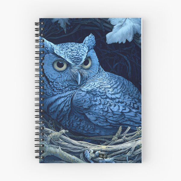 Item preview, Blue nesting owl designed and sold by ScienceRex.