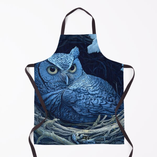 Item preview, Blue nesting owl designed and sold by ScienceRex.