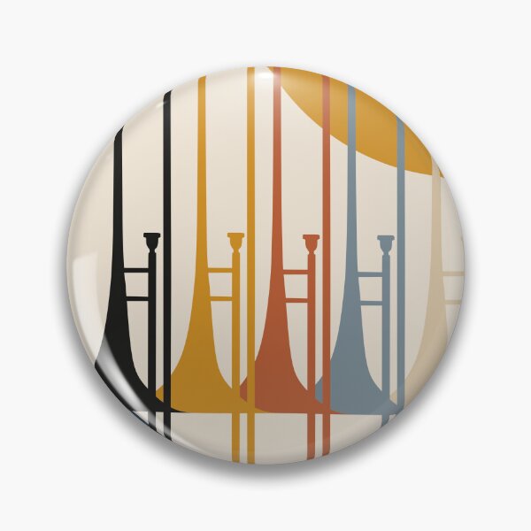 Item preview, Minimalist Trombone Quartet | Mid-Century Modern Jazz Art | Bauhaus Brass Ensemble Print | Abstract Music Decor designed and sold by Studio pod Burom.