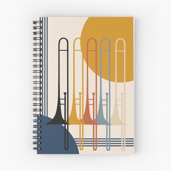 Item preview, Minimalist Trombone Quartet | Mid-Century Modern Jazz Art | Bauhaus Brass Ensemble Print | Abstract Music Decor designed and sold by Studio pod Burom.