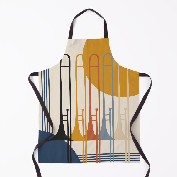 Item preview, Minimalist Trombone Quartet | Mid-Century Modern Jazz Art | Bauhaus Brass Ensemble Print | Abstract Music Decor designed and sold by Studio pod Burom.