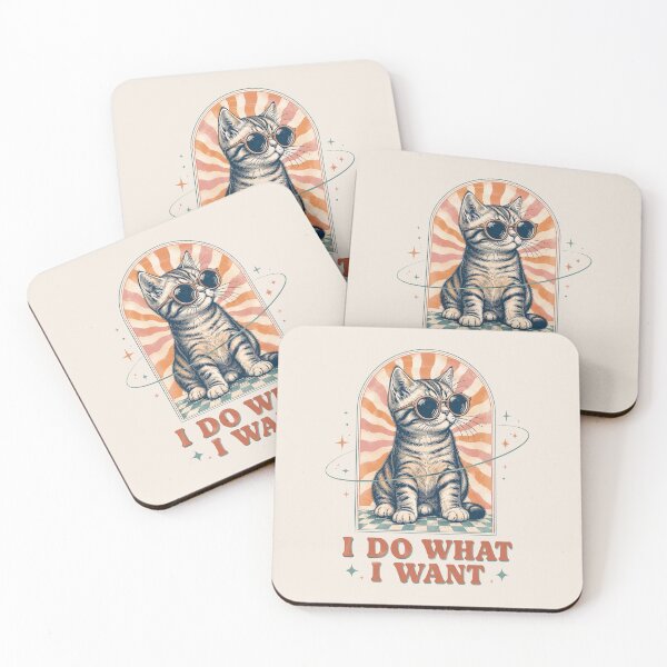 Item preview, I Do What I Want Girls Kitten, Funny Sassy Cat Lover, Boho Natural designed and sold by Quiajia.