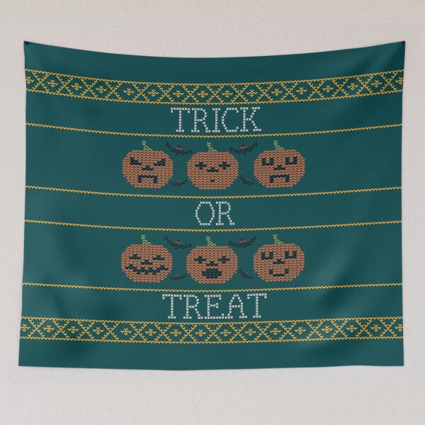 Item preview, Trick or Treat Halloween Pumpkin Ugly Sweater designed and sold by Volt Junkies.