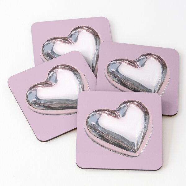 Item preview, Chrome Pink Heart 3D Balloon Art designed and sold by jianina-alondra.