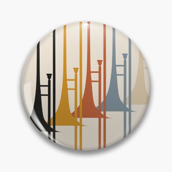 Item preview, Minimalist Trombone Ensemble | Mid-Century Modern Jazz Art | Abstract Brass Instrument Print | Bauhaus Music Print designed and sold by Studio pod Burom.